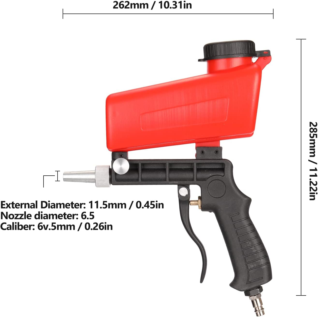 Pneumatski pistolj za peskarenje visokog pritiska - 90 psi