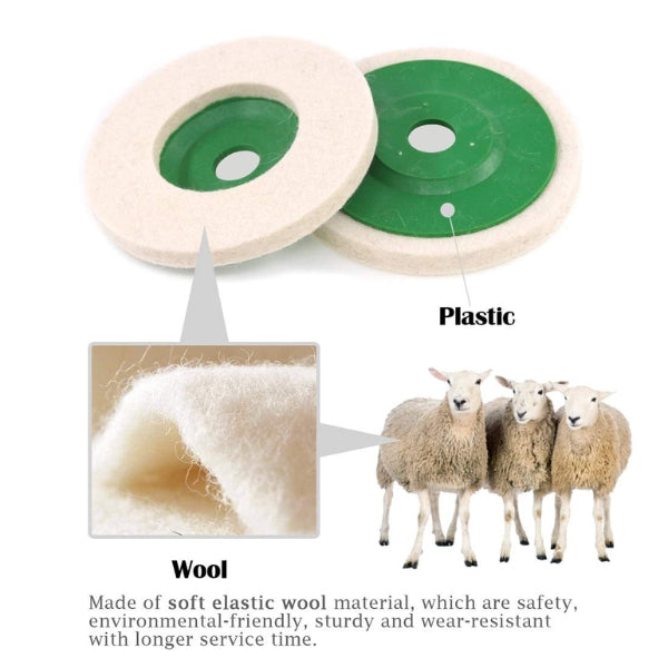 Disk za poliranje od filca (3 komada u setu) | WOOLSHINE