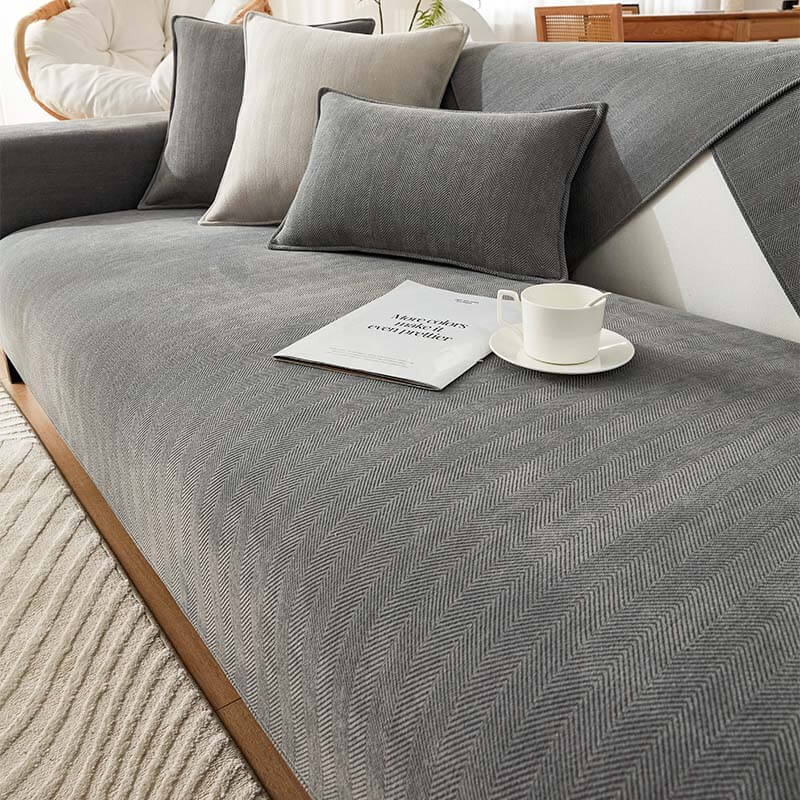 Herringbone Šenil Zaštitna Navlaka za Nameštaj
